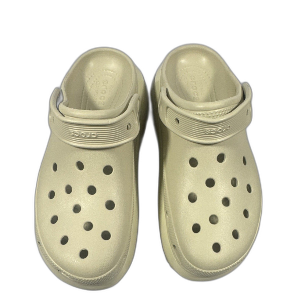 Crocs Platform Clog Women's 8 Iconic Comfort Shoes W8 Beige Bone Sandals